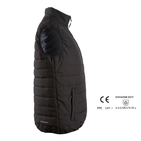 Vesta impermeabila, captusita Tataki, neagra, margini elasticate, certificata pentru medii cu temperauri scazute