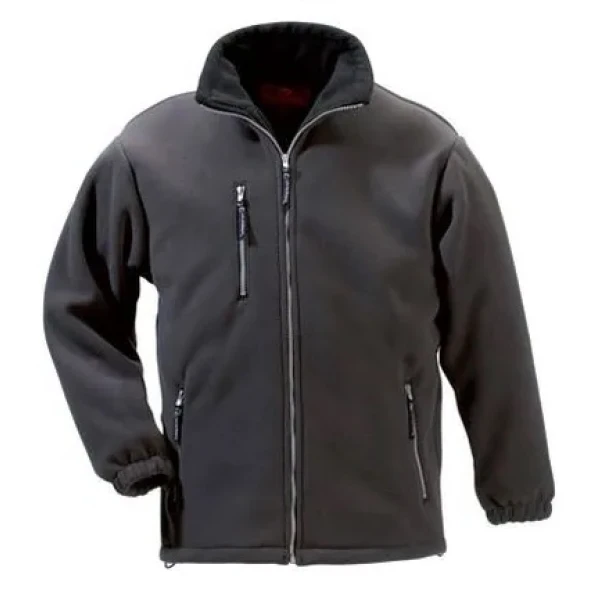 Hanorac Angara, gri, cu fermoar, fleece, gros, poliester micropolar, 450 g/m², fara scamosare, certificare pentru mediu cu temperaturi scazute