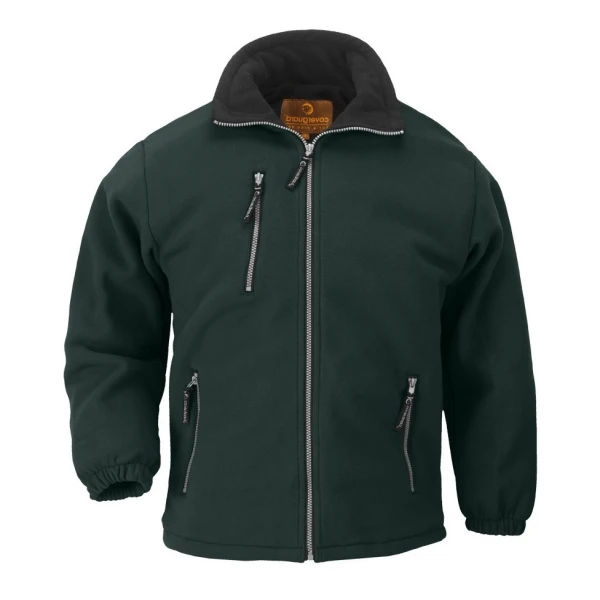 Hanorac Angara, verde, cu fermoar, fleece, gros, poliester micropolar, 450 g/m², fara scamosare, certificare pentru mediu cu temperaturi scazute