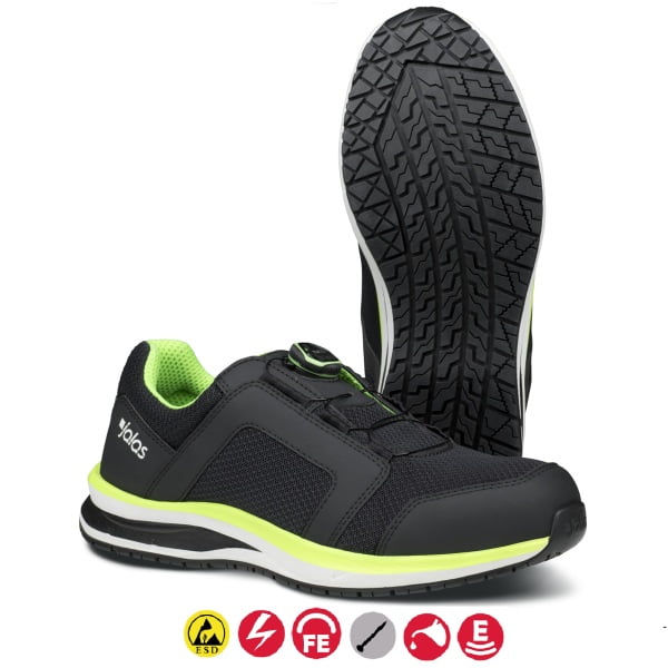 Pantofi de protecţie ergonomici, ESD, S1P, SRC, antistatici, JALAS TEMPUS 5668, bombeu din otel, model sport, microfibra, usori si comfortabili