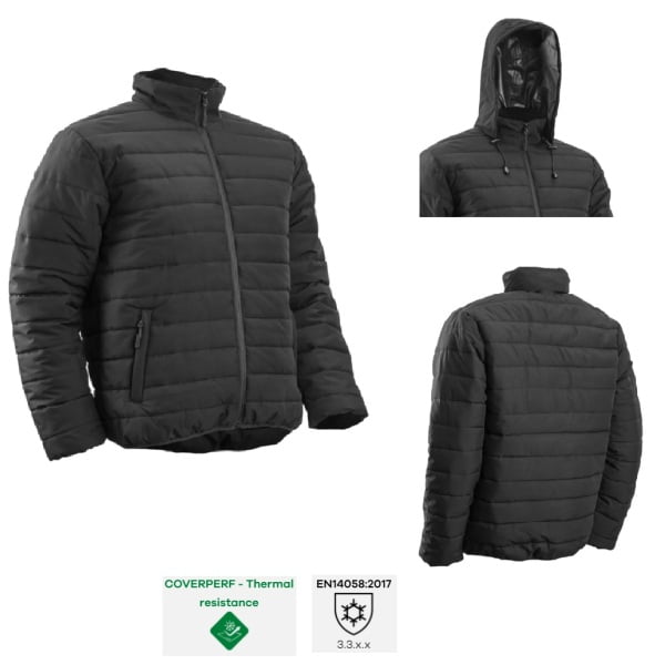 Jacheta de iarna captusita Yaki, neagra, usoara, impermeabilitate 5000mm, respirabilitate 400 g/m²/24h