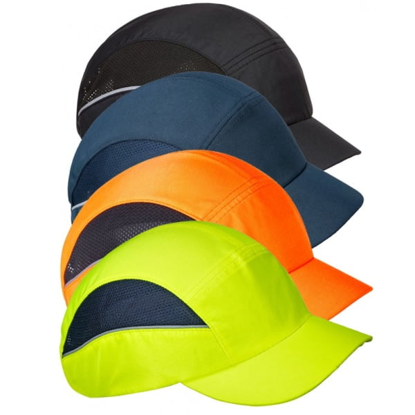 Sapca de protectie tip baseball, AirTech Bump, albastru inchis, ventilatie laterala, cozoroc scurt, 5cm, insertii reflectorizante, conform EN812