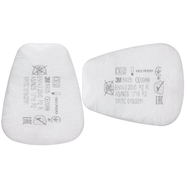 Filtru pentru particule lichide si solide 3M 5925, P2R, se utilizeaza impreuna cu filtrele de gaze si vapori si mastile 3M, 2 buc/set
