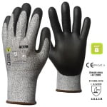 CG1CRVG_Manusi de protectie cu rezistenta la taiere B, EUROCUT N360, gri-negru, imersie de micro-spuma de nitril pe palma, aderenta in mediu uscat, usor uleios_1