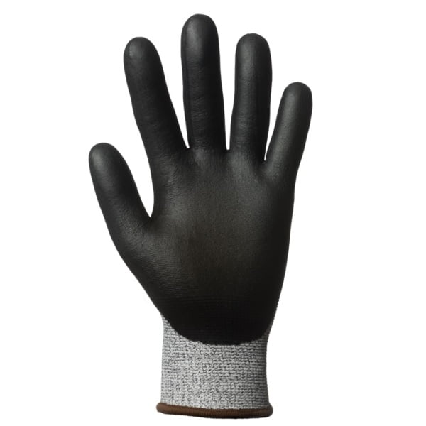 Manusi de protectie cu rezistenta la taiere 3/B, EUROCUT N360, gri-negru, imersie de micro-spuma de nitril pe palma, aderenta in mediu uscat, usor uleios, protectie mecanica ridicata, Coverguard