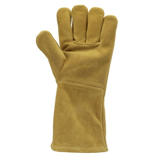 Manusi pentru sudura, EUROWELD330, din piele spalt, galbena, captusite, cusaturi cu Kevlar, protectie termica 100°C maxim 15 secunde