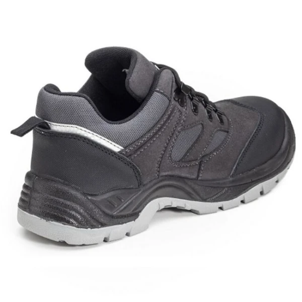 Pantofi de protectie S3, SRC, SILVER cu bombeu metalic, partea superioara hidrofuga, respirabila, dunga reflectorizanta la spate