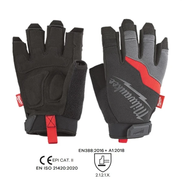 MW48229742_Manusi de lucru fara degete, Milwaukee 48229742, protectie mecanica EN 388 2121X_1 Manusi de lucru fara degete, Milwaukee 48229742, protectie mecanica EN 388 : 2121X