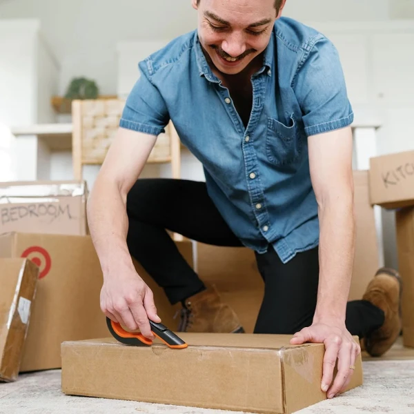 Cutter pentru cutii, cu lama ceramica retractabila, in 3 pozitii, Slice Manual Box Cutter cu maner ergonomic, pentru desfacerea in siguranta a cutiilor sau pachetelor