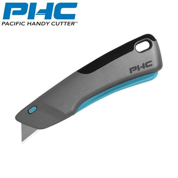 Cutter cu lama din otel-carbon, autoretractabila, VICTA smart-retract safety knife, maner metalic si lama inteligenta ce se retrage imediat ce lama pierde contactul cu materialul de taiat