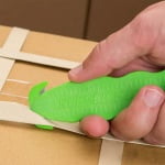 PHC-KCJ-1X_Cutter pentru taierea ambalajelor, Klever KLEEN ™ Kutter, verde, lama din otel, incorporata, in maner, pentru protectia mainilor utilizatorului, maner ergonomic_2