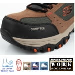 SK77183EC-BRBK_Pantofi de protectie impermeabili, pentru barbati, SB, WR, SRA, SKECHERS Greetah Comp Toe, cu bombeu compozit, din piele intoarsa si material textil, cusaturi sigilate_10