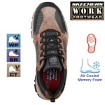 SK77183EC-BRBK_Pantofi de protectie impermeabili, pentru barbati, SB, WR, SRA, SKECHERS Greetah Comp Toe, cu bombeu compozit, din piele intoarsa si material textil, cusaturi sigilate_6