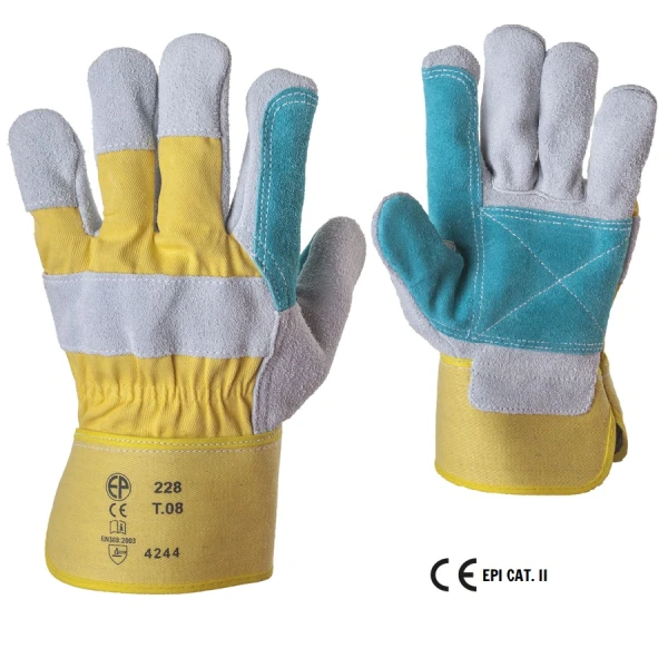 CG230_Manusi lacatus cu dublura in palma, degetul mare si aratator, Docker Glove 230, din textil gros si piele spalt, protectie pentru palma, unghii si osul pumnului Manusi lacatus cu dublura in palma, degetul mare si aratator, Docker Glove 230,  din textil gros si piele spalt, protectie pentru palma, unghii si osul pumnului