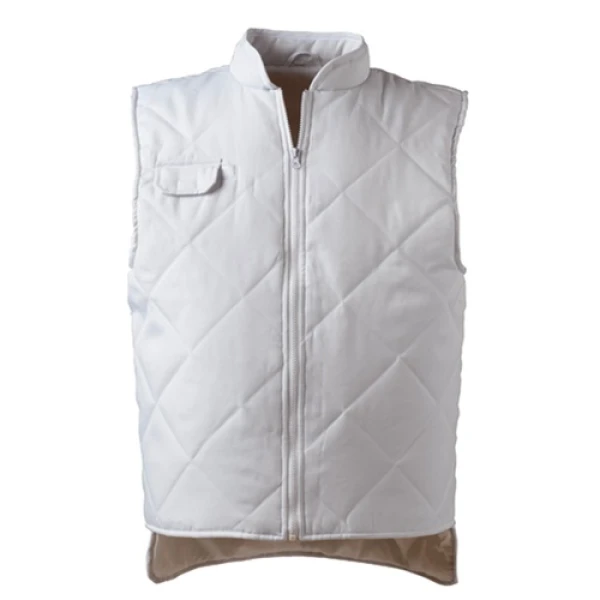 CG5ALB_Vesta vatuita, matlasata, ALBATROS alba, captuseala fleece 180g_m², 3 buzunare, protectie impotriva frigului si vantului, Coverguard_1 Vesta vatuita, matlasata, ALBATROS alba, captuseala fleece 180g/m², 3 buzunare, protectie impotriva frigului si vantului, Coverguard