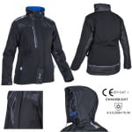 CG5HIB010_Geaca impermeabila, captusita pentru femei Hibari, neagra, softshell, impermeabilitate 5000 mm, respirabilitate 600 gm²24h, Coverguard_5