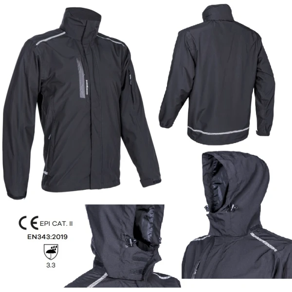 CG5HOT01_Jacheta impermeabila pentru ploaie si vant, Hotaru, neagra, elemente reflectorizante, impermeabilitate 8 000 mm, respirabilitate 5 000 gm²24h_princ Jacheta impermeabila pentru ploaie si vant, Hotaru, neagra, elemente reflectorizante, impermeabilitate 8 000 mm, respirabilitate 5 000 g/m²/24h