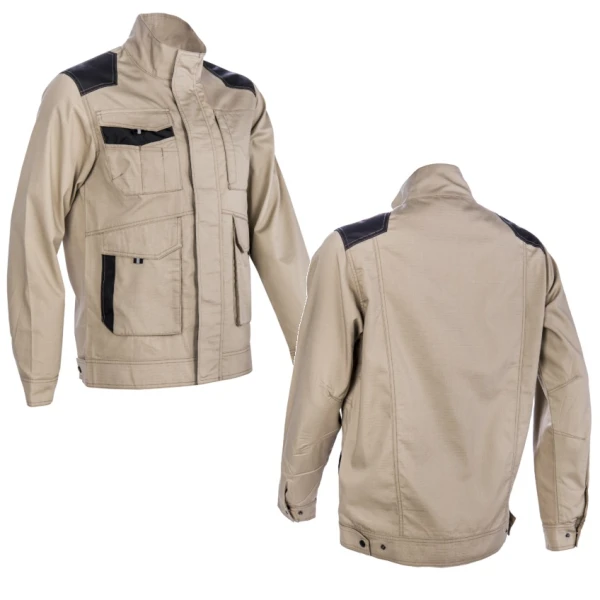 CG5ORJ020_Haina de lucru functionala, Orosi, bej, cu buzunare multiple, 65% poliester, 35% bumbac – 240m², material rezistent la uzura, Oxford, design modern_princ Haina de lucru functionala, Orosi, bej, cu buzunare multiple, 65% poliester, 35% bumbac – 240/m², material rezistent la uzura, Oxford, design modern