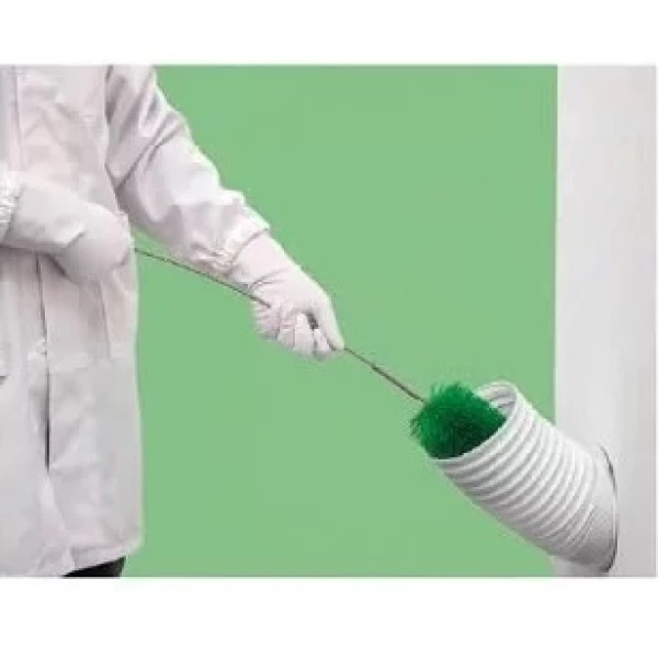 Perie tubulara pentru curatarea tevilor lungi, interschimbabila, diametrul Ø100 mm, duritate medie, albastra, autoclavare 121 °C, pentru industria alimentara, certificata HACCP, FDA