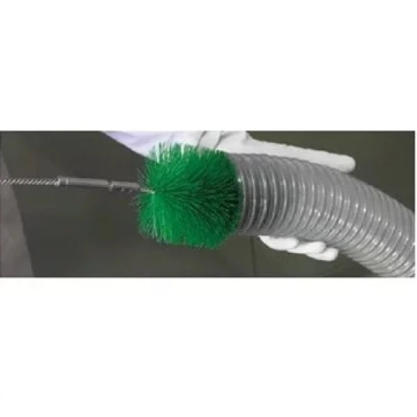 Perie tubulara pentru curatarea tevilor lungi, interschimbabila, diametrul Ø100 mm, duritate medie, albastra, autoclavare 121 °C, pentru industria alimentara, certificata HACCP, FDA