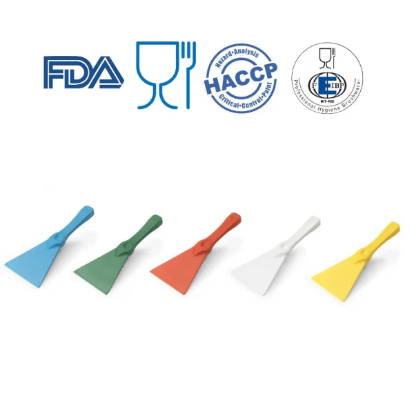 Spaclu alb din polipropilena pentru curatarea reziduurilor si crustelor fara a deteriora suprafetele in industria alimentara, latime 110 mm, rezistenta termica 80 °C, certificata HACCP, FDA
