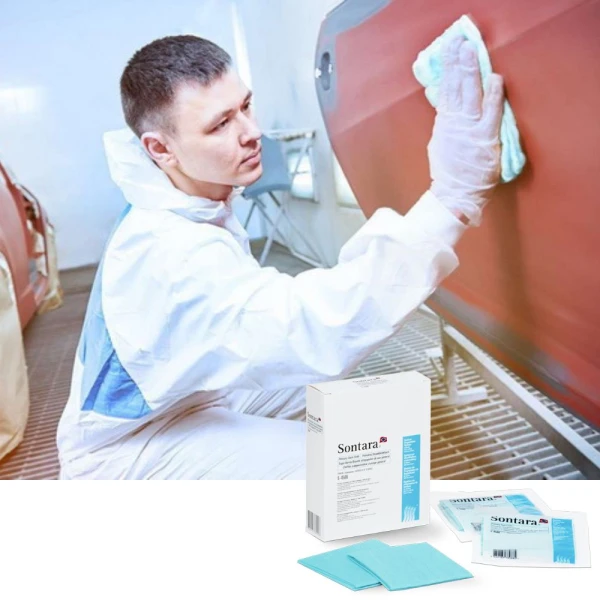 Lavete impaturite 1/4 Sontara SPS Primary Tack Cloth, impregnare medie, pentru curatarea suprafetelor de praf si impuritati inainte de vopsire, stergeri critice, fara scame, 30.5 x 45.7 cm, verde, 12 lavete/pach, 12 pach/bax, D13578924