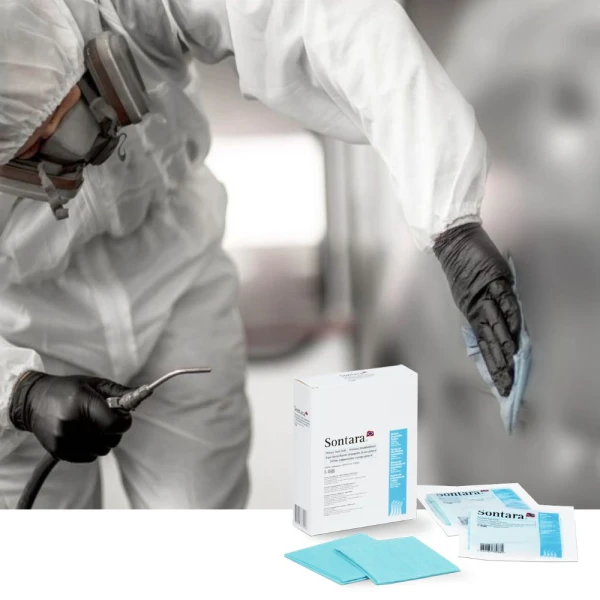 Lavete impaturite 1/4 Sontara SPS Primary Tack Cloth, impregnare medie, pentru curatarea suprafetelor de praf si impuritati inainte de vopsire, stergeri critice, fara scame, 30.5 x 45.7 cm, verde, 12 lavete/pach, 12 pach/bax, D13578924