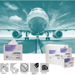 Lavete industriale Sontara AC Grade Wipes AC9165, Aerospace, alba, scamosare extrem de redusa, certificata AMS 3819D, Clasa 2, Grad A, Boeing BMS15-5G, Clasa A, POP-Up Box, 22.9 x 41.9 cm, 100 lavete / cutie, D3657415