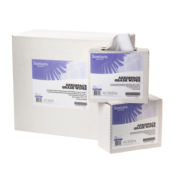 Lavete industriale Sontara AC Grade Wipes AC9165, Aerospace, alba, scamosare extrem de redusa, certificata AMS 3819D, Clasa 2, Grad A, Boeing BMS15-5G, Clasa A, POP-Up Box, 22.9 x 41.9 cm, 100 lavete / cutie, D3657415
