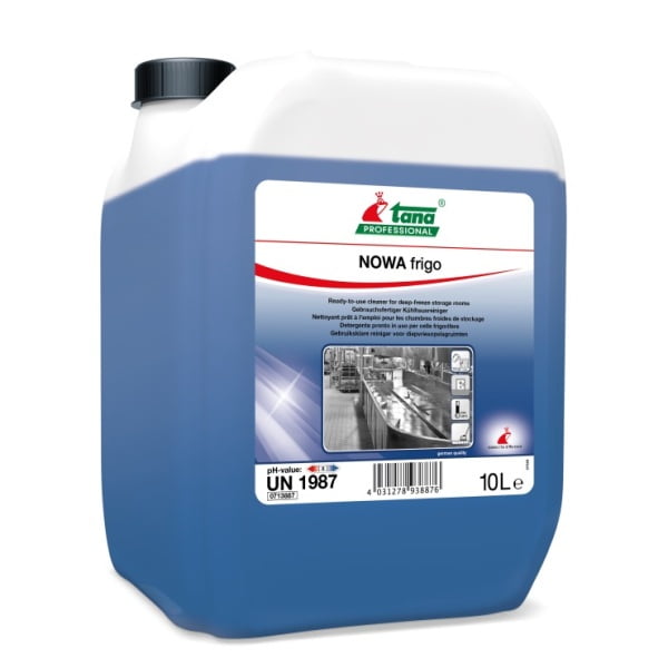 Detergent pentru curatarea camerelor frigorifice sau reci, NOWA FRIGO, 10L, aplicabil pana la -31 °C, fara a fi nevoie de decongelare, oprirea utilajelor sau golirea camerei