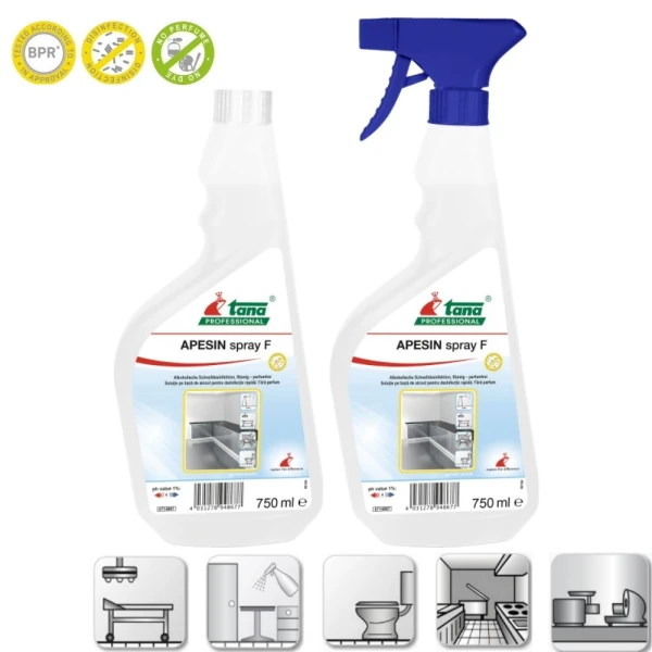 TANA714867_Dezinfectant rapid pentru suprafete, care nu necesita clatire, APESIN Spray F, 750ml, pe baza de alcool, fara parfum, pentru domeniul sanitar, alimentar, industrial si institutional_3 Dezinfectant rapid pentru suprafete, ce nu necesita clatire, APESIN Spray F, 750ml, pe baza de alcool, fara parfum, pentru domeniul sanitar, alimentar, industrial si institutional