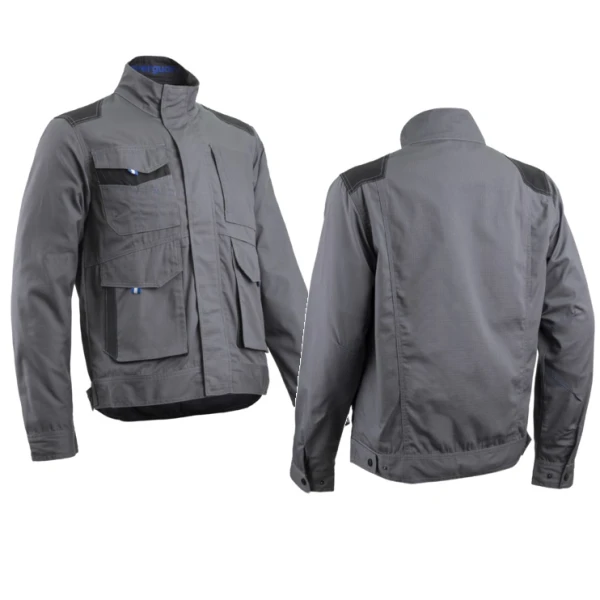 CG5ESJ050_Haina de lucru functionala, Escala, gri, cu buzunare multiple, 65% poliester, 35% bumbac – 240_m², material rezistent la uzura, Ripstop, design modern_princ Haina de lucru functionala, Escala, gri, cu buzunare multiple, 65% poliester, 35% bumbac – 240/m², material rezistent la uzura, Ripstop, design modern