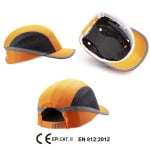 CG6CHV170NSI_Sapca anti-soc, portocaliu HI-Viz, tip baseball, din ABS, perna din spuma EVA, ventilatie laterala, cozoroc mediu – 5cm, elemente reflectorizante_princ