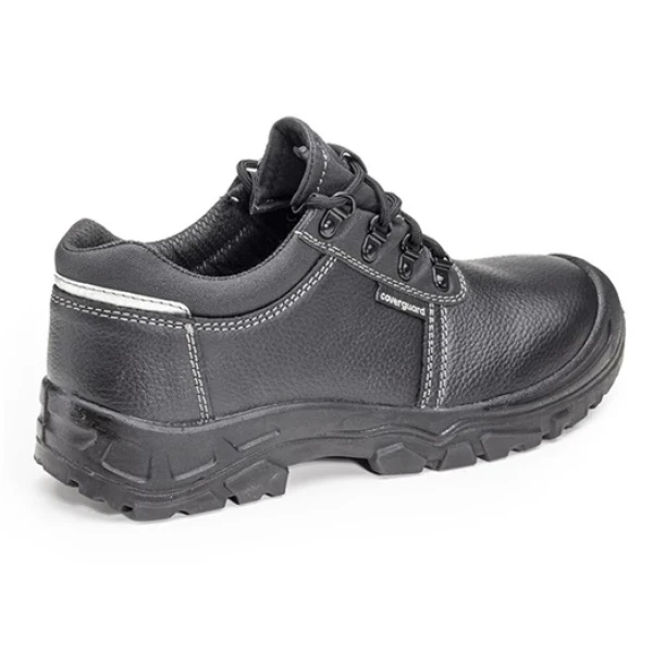 Pantofi de protectie S3, SRC, ESD, AZURITE II, din piele integrala neagra, impermeabila, bombeu metalic, talpa rezistenta la alunecare din PU, banda reflectorizanta, Coverguard
