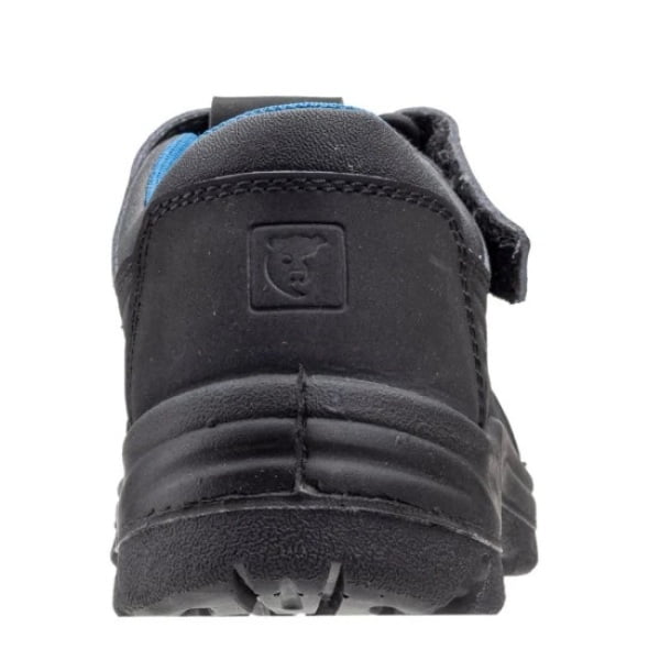 Sandale de protectie S1, SRC, BONO, din piele de nubuc neagra, inchidere cu scai, bombeu metalic, talpa anti-alunecare din PU, Coverguard