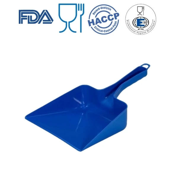 DELISTAT-Faras cu maner scurt, Igeax 1022, albastru, din polipropilena, rezistent la 121 °C autoclava, pentru industria alimentara, certificata HACCP, FDA