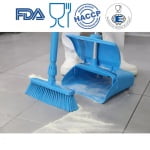 IGX1082B_Faras rabatabil cu maner lung 80 cm, tip lobby pan, IGEAX 1082, albastru, cu capac, rezistent la 121°C autoclavare, industria alimentara, HACCP, FDA-3