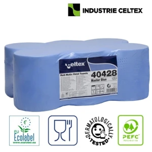 CE40428_Rola prosop hartie autocut Celtex Master, albastra, 100m, 2 straturi, 6 role_bax, , certificat Ecolabel, Food Contact, pentru dispensere CE92680, CE95420_1