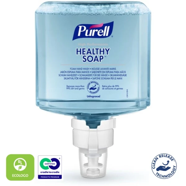 GJ6485_Sapun spuma pentru maini, fara parfum, Purell HEALTHY SOAP™ High Performance, ES6, 1200 ml, hidratant, piele sensibila Sapun spuma pentru maini, fara parfum, Purell HEALTHY SOAP™ High Performance, ES6, 1200 ml, hidratant, adecvat pielii sensibile, indeparteaza peste 99% din bacterii si murdarie