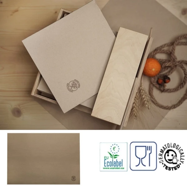 Placemat hartie MADRE TERRA, bej, 2 straturi, 30 x 40 cm, 100% material reciclat, 200 buc/pachet, 10 pach/bax, Celtex I-0018N