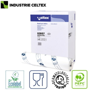 Rola medicala Medilux, cearsaf de hartie alb, 2 straturi, 60 cm x 50 metri lungime 100% celuloza, , 9 role/bax, Celtex 62657