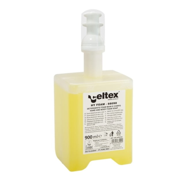 Sapun spuma HYFOAM rezerva 900ml, spalare eficienta si delicata a mainilor, compatibil cu dispenser CE92520, certificat Ecolabel, testat dermatologic