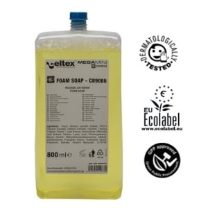 CE89080=Sapun spuma E-CONTROL 800 ml, usor parfumat, pentru utilizare frecventa,1000portii-cartus, Ecolabel, testat dermatologic-3