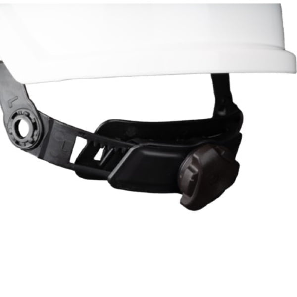 Casca de protecție Hi-Viz, PHOENIX WIND, galbena fluoresscent, ABS, LPDE, fixare în 6 puncte, ochelari incorporati