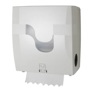 Dispenser autocut manual prosoape hartie Celtex MEGAMINI Formatic 92680, alb, compatibil cu role CE40300