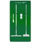 IGX1G-Panou verde din aluminiu pentru agatarea si depozitarea igienica a ustensilelor de curatare IGEAX 1G-1