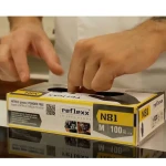 RN81_Manusi nitril negre, Reflexx N81, nepudrate, grosime 0.06 mm,100 buc_cutie, pentru HoReCa, saloane si domeniul industrial si medical-12