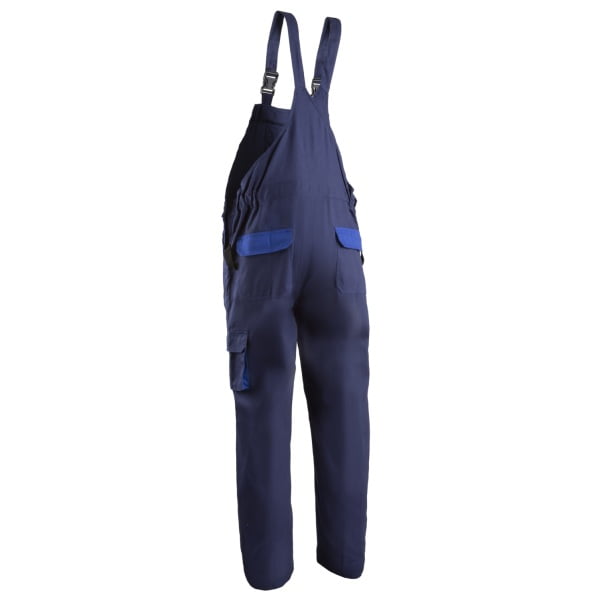 Salopeta de lucru Commander II, albastru inchis, bumbac, 260g/m², buzunare multiple, cusaturi intarite, Coverguard