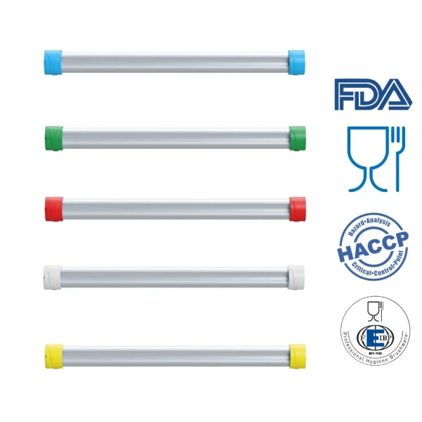 Bara suport din aluminiu pentru ustensile, albastru, 50cm, IGEAX 1087B, contine kitul de montare si fixare pe perete certificat Food Contact, conform HACCP, FDA