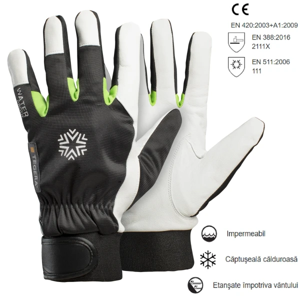 TG535-Manusi de protectie, Tegera 535, din piele si poliester, intarite pe degetul aratator, captusite, impermeabile, pentru manipulări ușoare si medii_1 Manusi de protectie, Tegera 535, din piele si poliester, intarite pe degetul aratator, captusite, impermeabile, pentru manipulări ușoare si medii